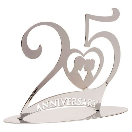 Figura 25 Aniversario Metal Plata 20x16 cm