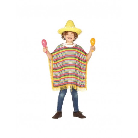 Kids Mexicaanse Poncho Kostuums