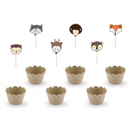 Bos Dieren Cupcakes Set