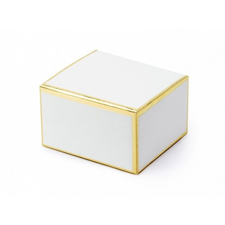 Witte Doosjes met Gouden Randjes - 10 Stuks