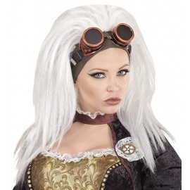 Steampunk Pruik met Bril