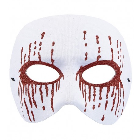 Psycho Masker met Bloederige Glitter Ogen