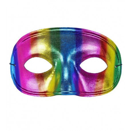 Metallic Regenboog Parade Masker