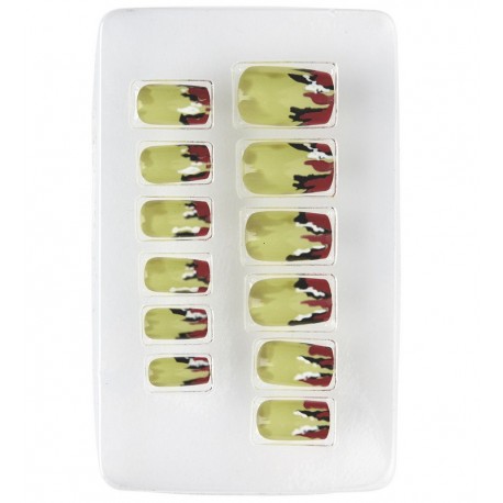 Set van 12 zelfklevende Zombie vingernagels