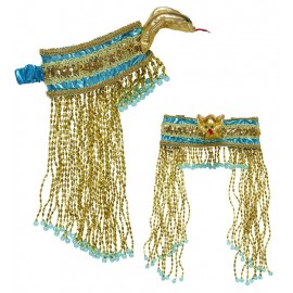 Egyptische Slang Hoofdband met Parels