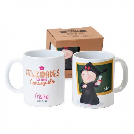 Taza Cerámica Pita Graduación Y Pizarra