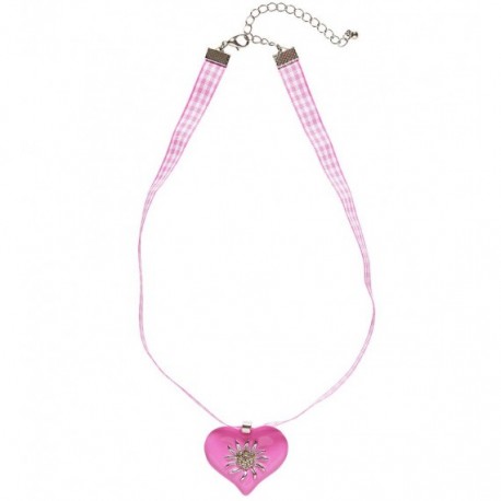 Collar Corazón y Edelweiss Strass