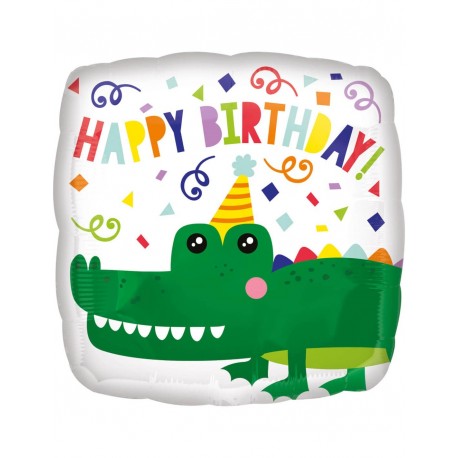 Globo Cocodrilo Happy Birthday 45 cm