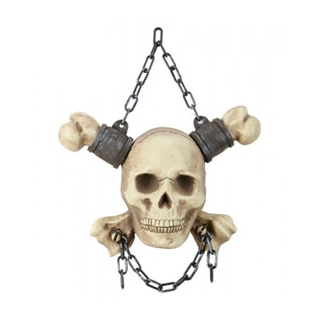 Calavera con Cadenas y Huesos Cruzados