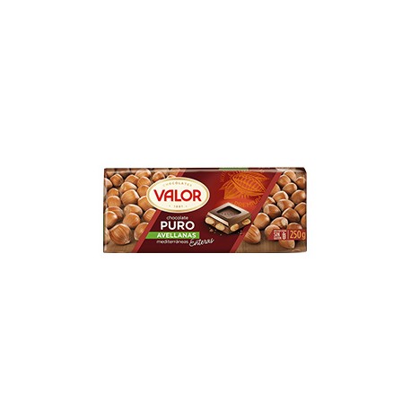 19 Tabletas Chocolate Valor Chocolate Puro Avellanas