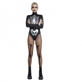 Zwart-witkoorts skelet bodysuit