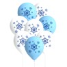 8 Globos Copos de Nieve