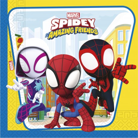 20 Servilletas Spidey 33 cm