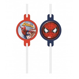 Bestel jou Spiderman Rietjes van 6 stuks