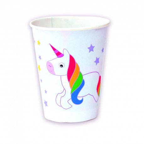 Vasos Unicornio de Papel