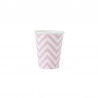 6 Vasos Chevron Rosa Claro 200 ml