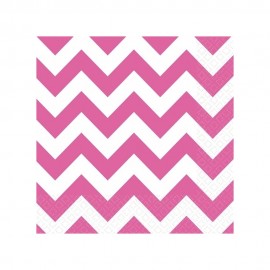 20 Servetten Roze Chevron