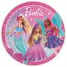 8 Platos Barbie de Cartón 23 cm